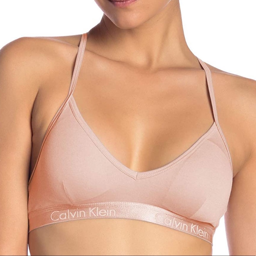 NWOT CALVIN KLEIN LIGHT PINK PADDED RACERBACK BRA